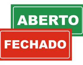 Placa Aberto/Fechado